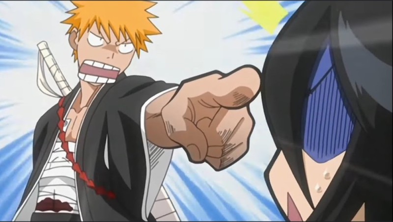 Create meme: bleach anime, ičigo kurosaki, Rukia Kuchiki funny moments