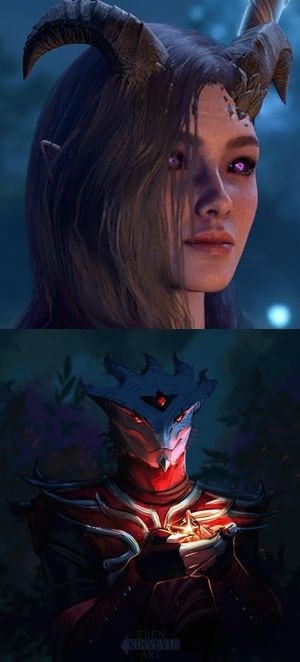 Create meme: Morgana Smythe, smite game, urdnot wrex and aria