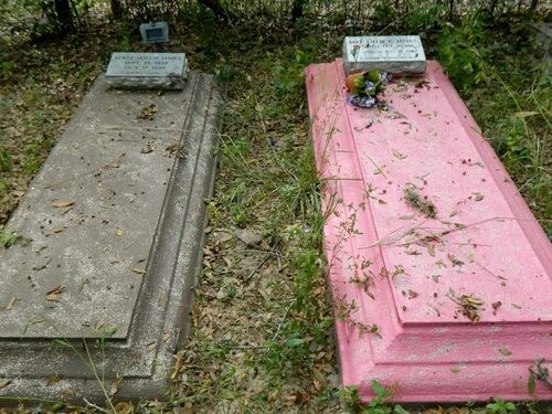 Create meme: From the cemetery, grave cemetery, the coffin is pink