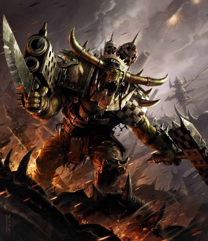 Create meme: chaos warhammer, Orcs from warhammer 40,000, Chaos warrior warhammer fantasy