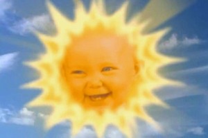 Create meme: sunshine, the sun, the sun in the Teletubbies