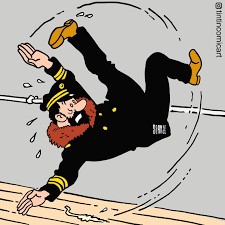 Create meme: feet , Captain Haddock, Tintin and Captain Haddock
