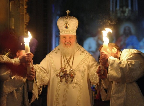 Create meme: Christ is risen Patriarch Kirill, his Holiness Patriarch Kirill , easter service