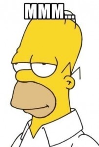 Create meme: Homer mmm, Homer Simpson in profile, Homer Simpson art PNG