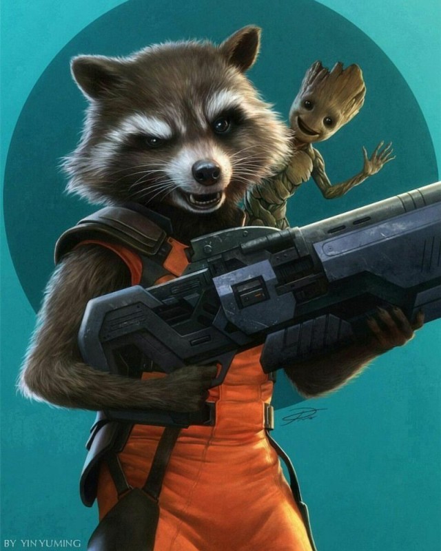 Create meme: guardians of the galaxy raccoon, rocket raccoon guardians of the galaxy, Raccoon from Guardians of the Galaxy