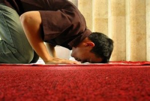 Create meme: namaz, bow, prostration