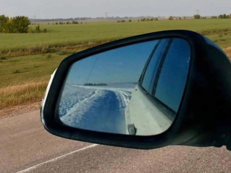 Create meme: The objects in the mirror are closer than they seem, rear view mirror , set up mirrors in the car