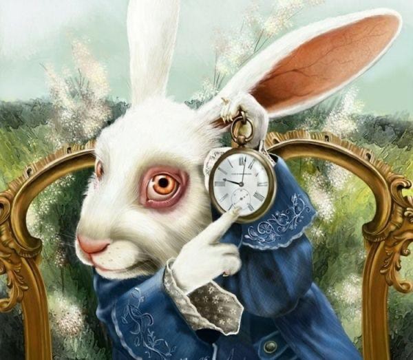 Create meme: Alice in Wonderland the rabbit with the clock, Alice in Wonderland rabbit, Alice through the looking glass rabbit