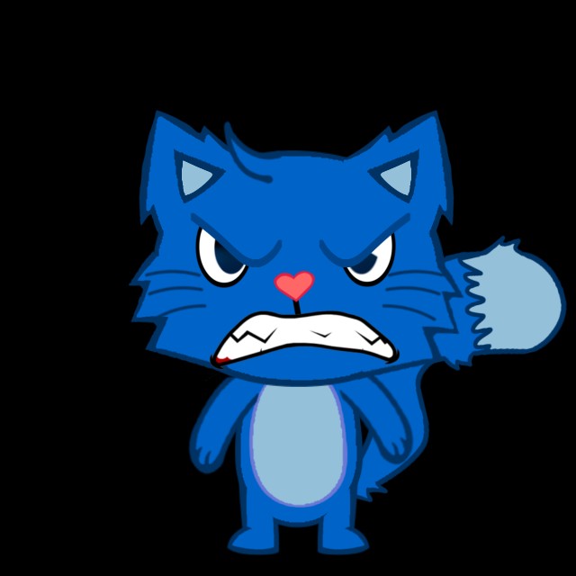 Create meme: the trick , fluffy bombers, blue cat 