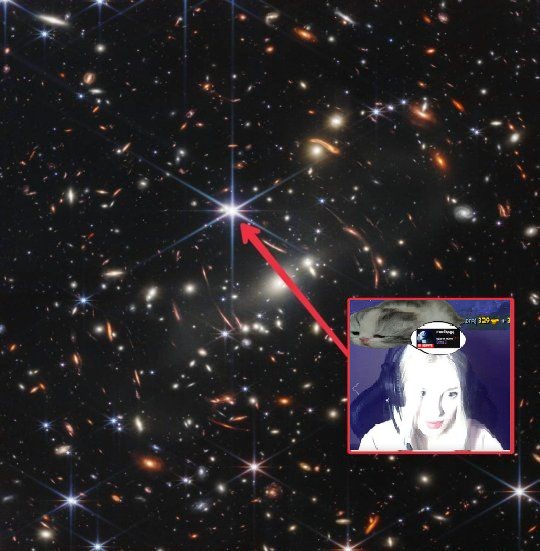Создать мем: скопление галактик, космический телескоп, james webb telescope