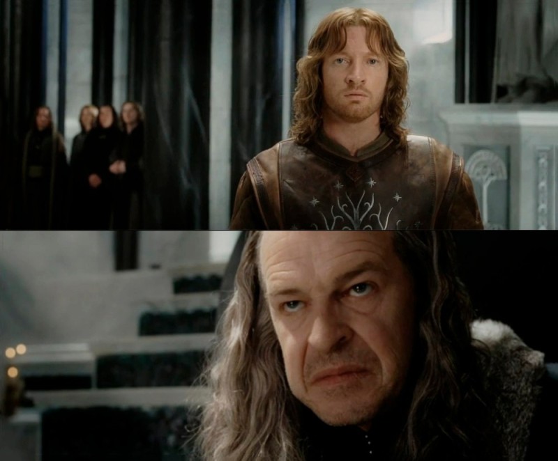 Create meme: Governor of Gondor Denethor, meme Lord of the rings Boromir, The Lord of the Rings meme