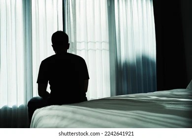 Create meme: interior, A man is sad in a gray room, people 