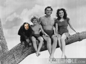 Create meme: Tarzan, johnny weismuller, tarzan and jane