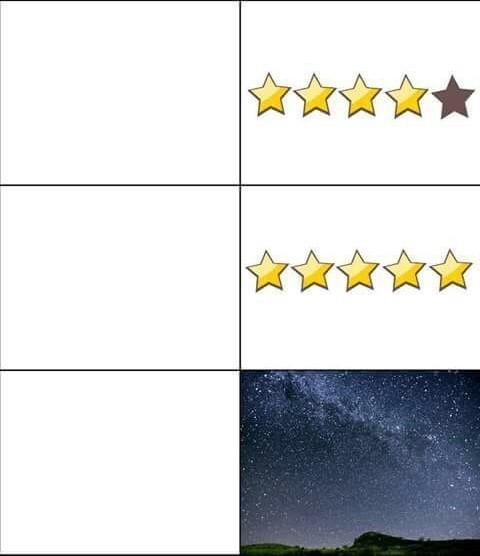 Создать мем: звезды в ряд, четыре звезды, шаблон для мемов
