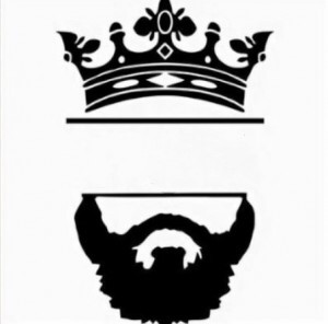 Create meme: beard with a crown vector, stickers logos