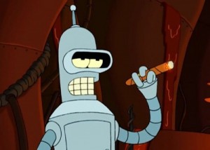 Create meme: bender