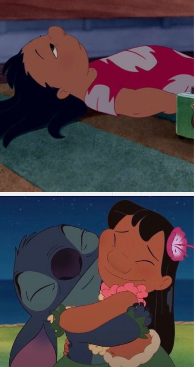 Create meme: Lilo and Stitch 2002, lilo and stitch , Stitch touched