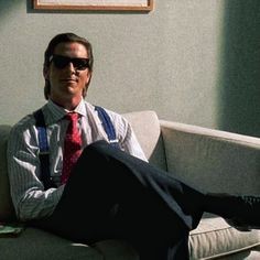 Create meme: Patrick Bateman American psycho, Patrick Bateman, Patrick Bateman with glasses