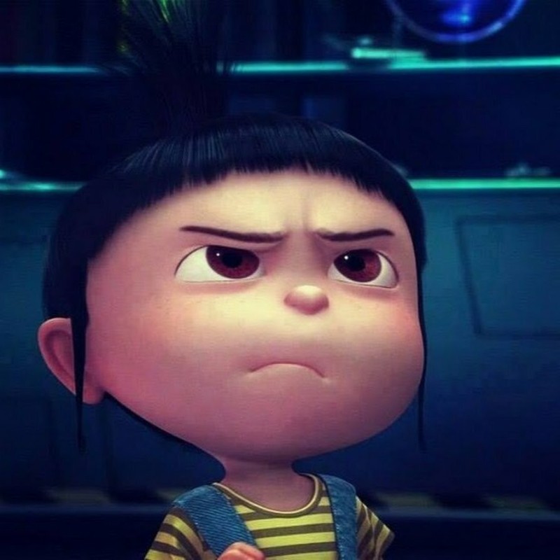 Create meme: despicable me Agnes, Agnes meme, Despicable me Agnes is evil