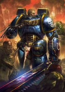 Создать мем: warhammer 40000 ультрамарины арт, warhammer 40000 ультрамарины хаоса, вархаммер космодесант арты