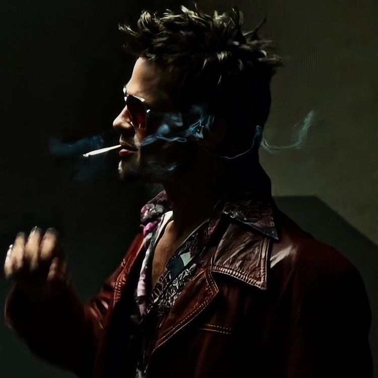 Create meme: Tyler durden, Tyler Durden with a cigarette, fight club brad pitt