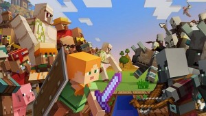 Создать мем: minecraft xbox, картины майнкрафт, деревня разбойников майнкрафт