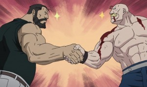 Create meme: Fullmetal alchemist Armstrong, Fullmetal alchemist handshake, Fullmetal alchemist