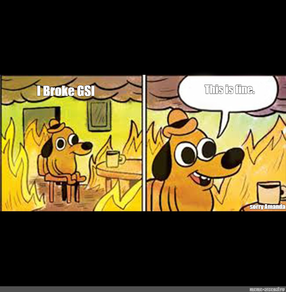 Картина по номерам this is fine