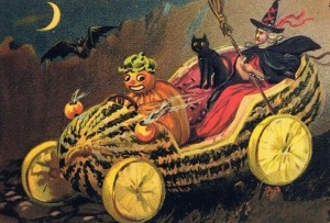 Создать мем: witchcraft, halloween party, postcard