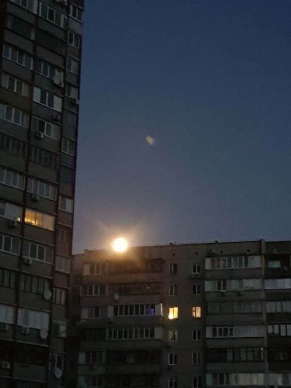 Create meme: moon in the window, night , Night over the city