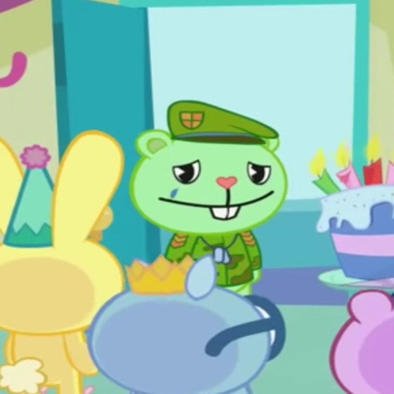 Создать мем: хэппи три френдс на 2х2, happy tree friends флиппи, happy tree friends flippy