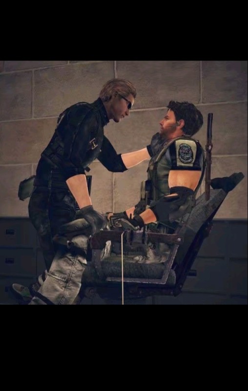 Create meme: resident evil chris and jill, Jill Valentine and Chris Redfield kiss, Jill Valentine and Chris Redfield Resident Evil 5