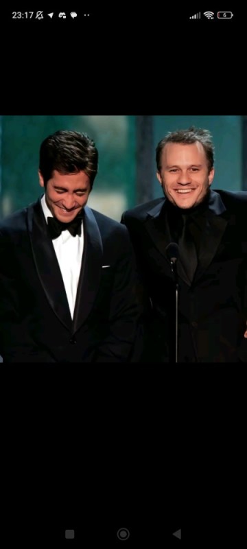 Create meme: Jake Gyllenhaal and Heath Ledger, heath ledger and jake gyllenhaal, Jake Gyllenhaal Oscar