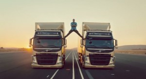 Create meme: van Damme stretching trucks, van Damme Volvo, Jean Claude van Damme advertising Volvo