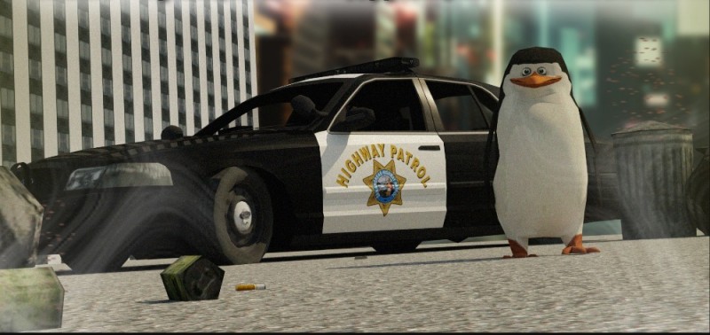 Create meme: the penguins of Madagascar , crown victoria police interceptor, grand theft auto v 