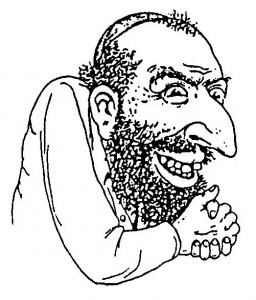 Создать мем: еврей потирает руки, еврей карикатура, хитрый еврей мем