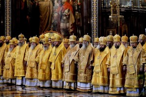 Создать мем: литургия, интронизация патриарха кирилла 2009, русская православная церковь