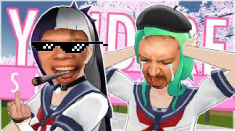 Create meme: yandere simulator game, yandere journalist simulator, yandere simulator