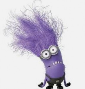Создать мем: фиолетовые миньоны кевин, фиолетовый миньон, фиолетовый миньон из гадкий
