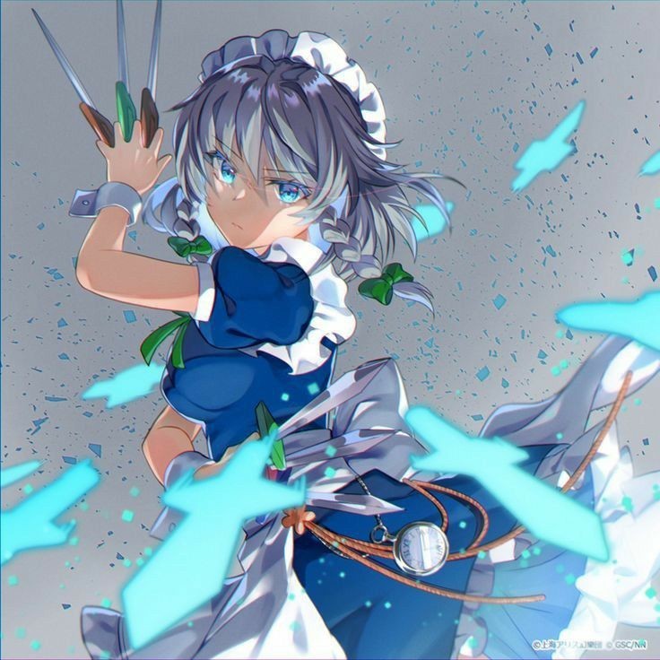 Create meme: sakuya izayoi, sakuya touhou, anime arts