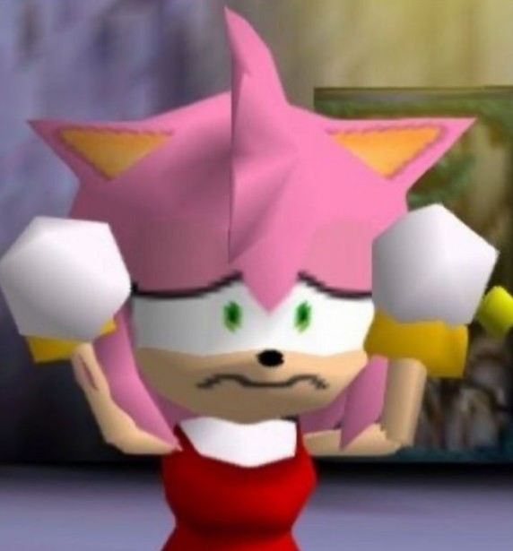 Create meme: Amy Rose from sonic, sonic face, amy rose sonic x