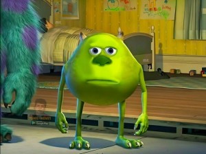 Create meme: Mike wazowski meme 2019, Mike wazowski with 2 eyes, Mike wazowski face Sally