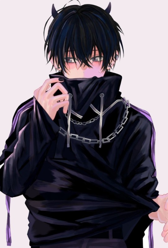 Create meme: anime ava for guys, anime art dark, the guys from the anime