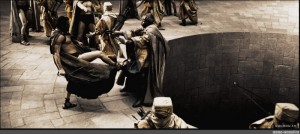 Create meme: 300 Spartans the pit, 300 Spartans kick, Spartans 300