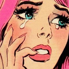 Create meme: pop art crying girl, in the style of pop art, figure