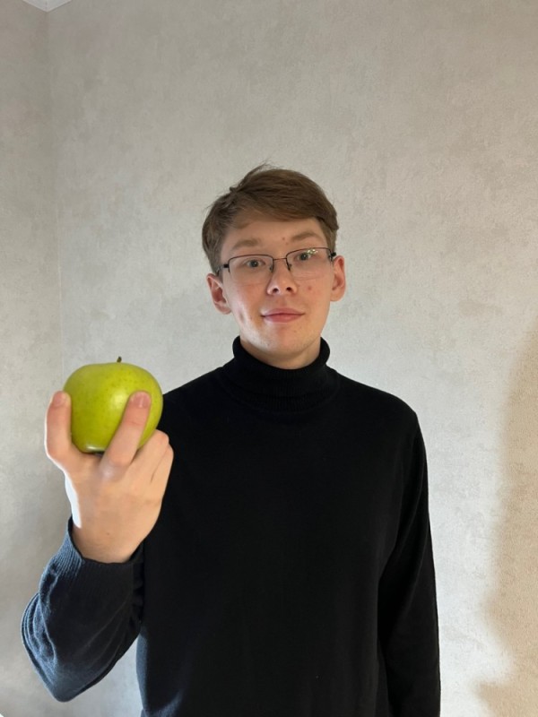 Create meme: boy , people , green apple