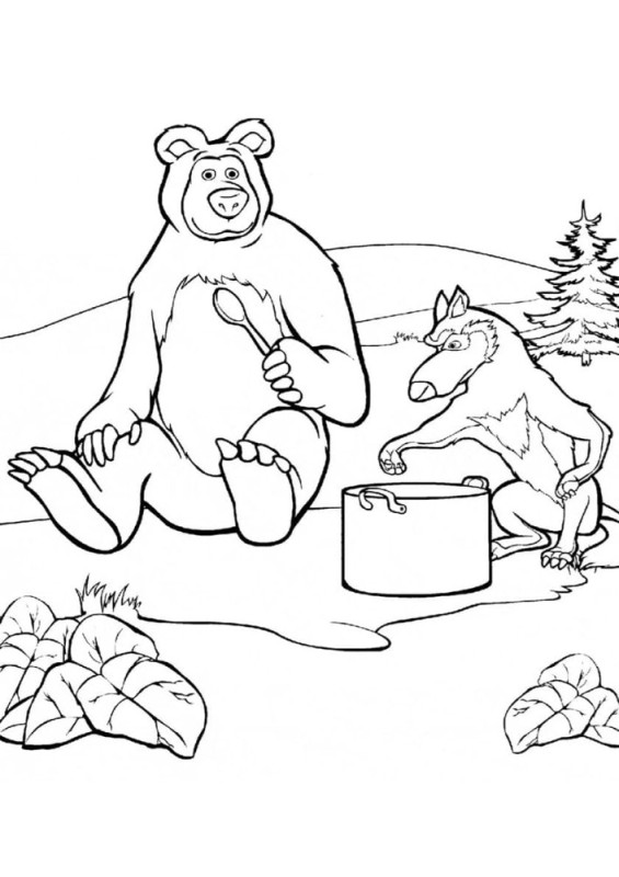Создать мем: распечатать раскраски маша и медведь, раскраски из мультика маша и медведь, маша и медведь раскраска для детей