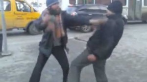 Create meme: homeless drunk, a mass brawl, drunken brawl