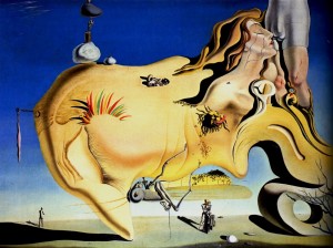 Create meme: Dali's painting the great masturbator, Salvador Dali the great masturbator, The great masturbator