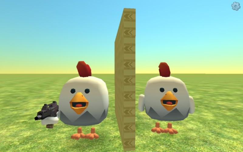 Create meme: chicken gun, chicken gun 2, chicken from chicken gana